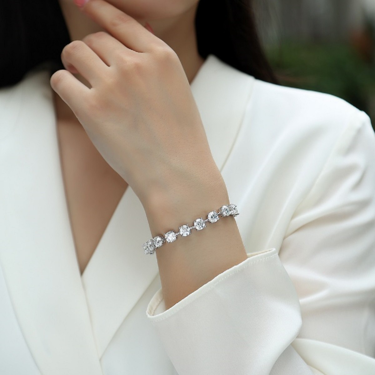 Incarnation of the Star River | 925 Silver Moissanite Tennis Bracelet