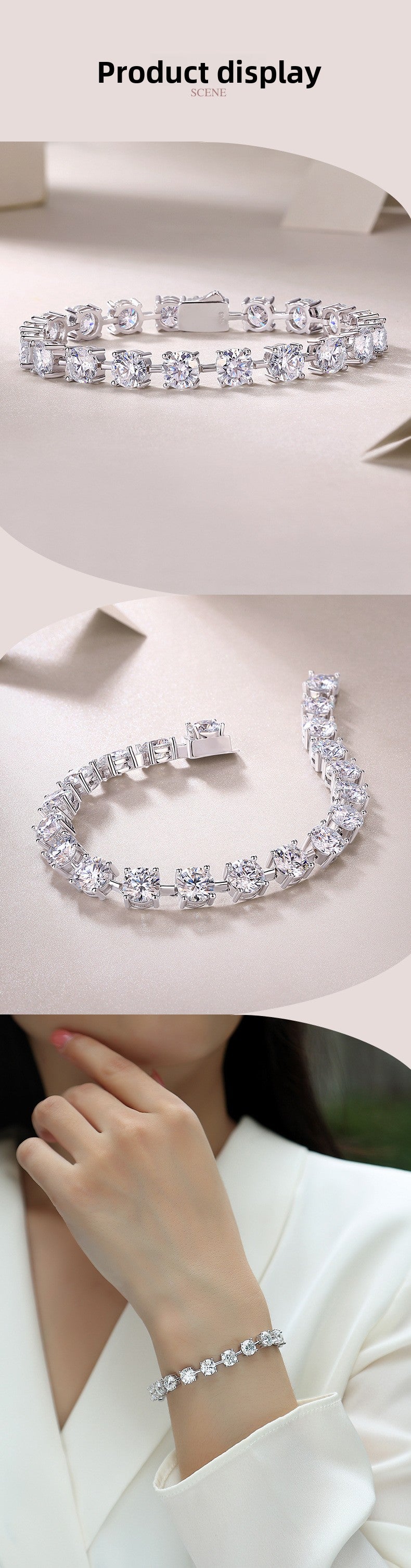 Incarnation of the Star River | 925 Silver Moissanite Tennis Bracelet