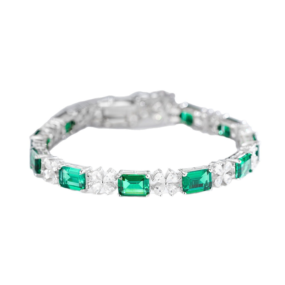 Color Symphony | 1ct Emerald & Ruby Tennis Bracelet