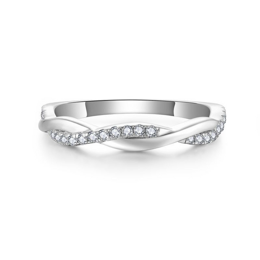 Twisted Vine | D Color Moissanite Stacking Ring