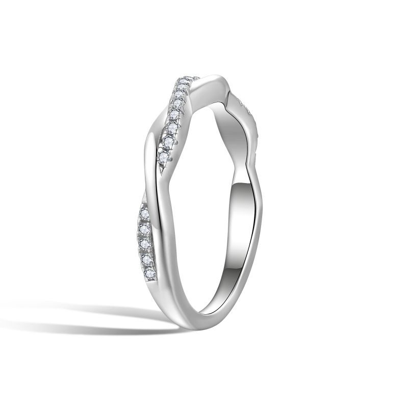 Twisted Vine | D Color Moissanite Stacking Ring
