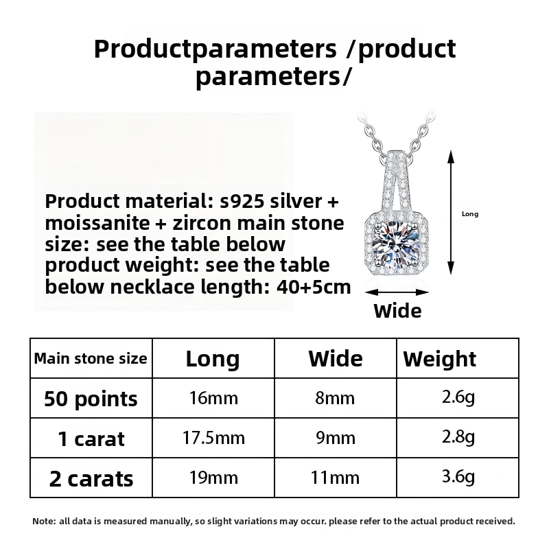 The Modern Classic | Princess-Cut Moissanite Bezel Pendant