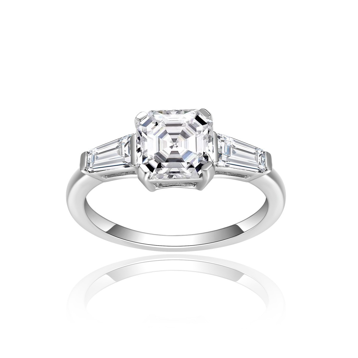 Past. Present. Future. | Trilogy Princess-Cut Moissanite Ring