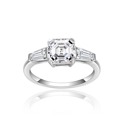 Past. Present. Future. | Trilogy Princess-Cut Moissanite Ring