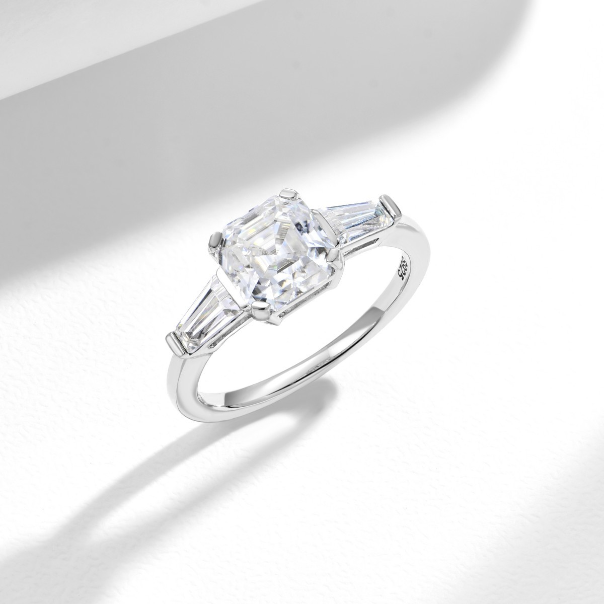 Past. Present. Future. | Trilogy Princess-Cut Moissanite Ring